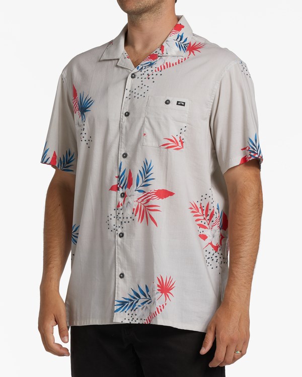 Billabong Stars Stripes Corta Sleeve Shirt Stone | GWTRJX965