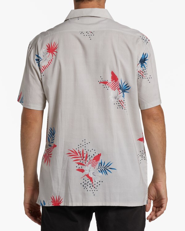 Billabong Stars Stripes Corta Sleeve Shirt Stone | GWTRJX965