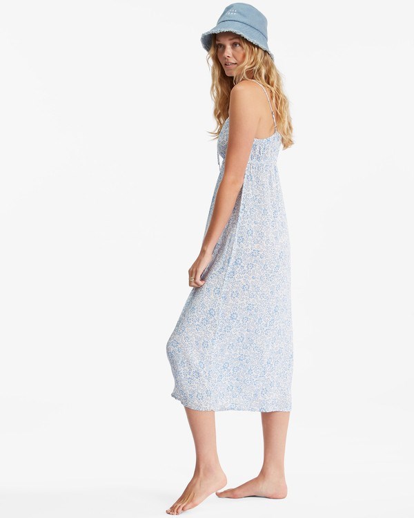 Billabong Summer Daydream Midi Slip Vestido Salt Crystal | YINVBR745