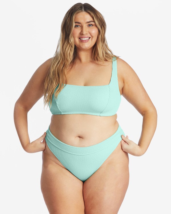 Billabong Summer High Square Bralette Underwire Bikini Top Verde Menta | OWIGYP457