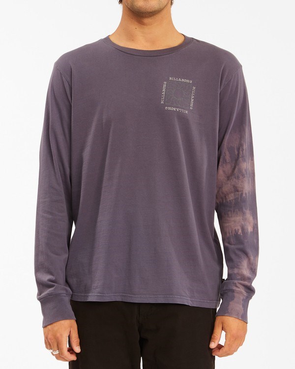 Billabong Sun Burn Tie-Dye Long Sleeve T-Shirt Char | GAFTWL853