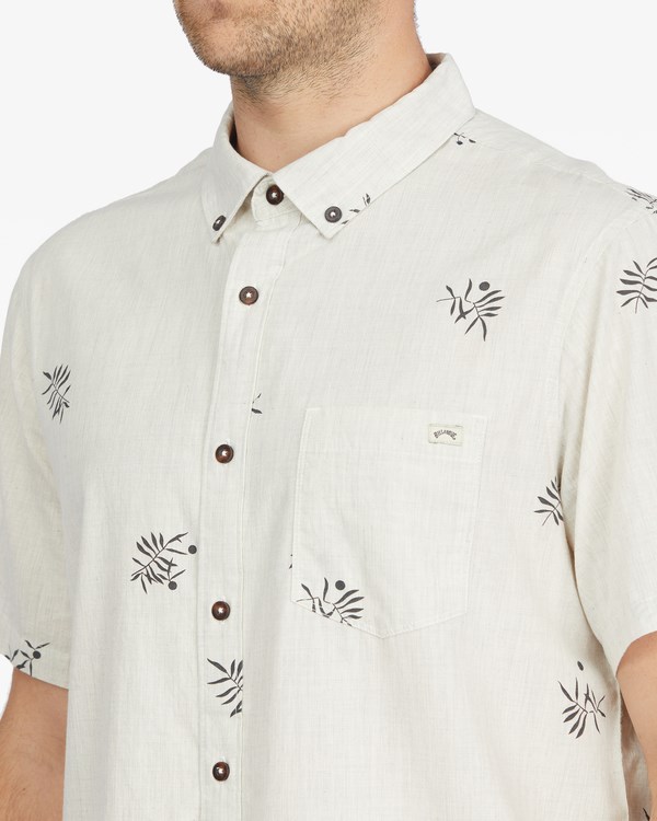 Billabong Sundays Mini Corta Sleeve Shirt Oatmeal Heather | NAXFMC487