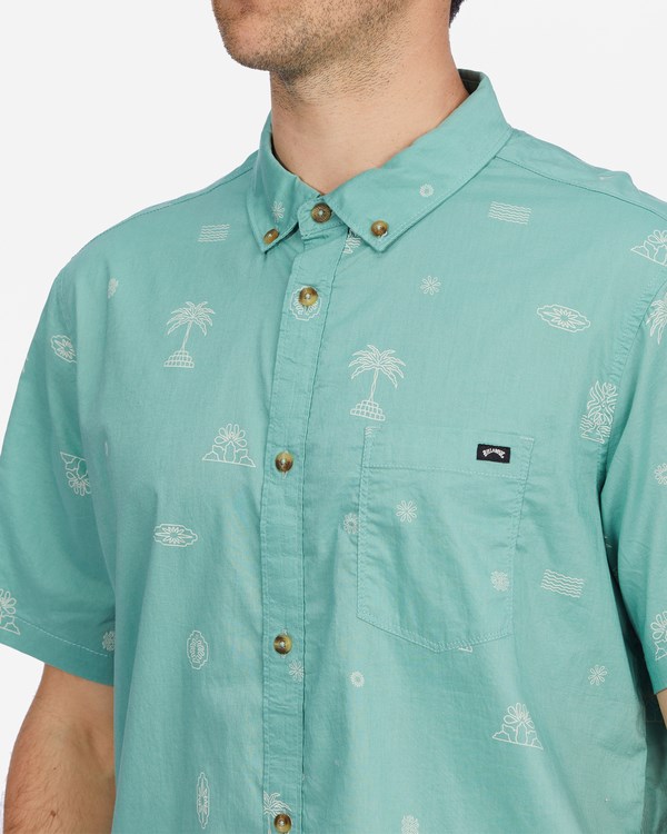 Billabong Sundays Mini Corta Sleeve Shirt Verde | VWDQHE960