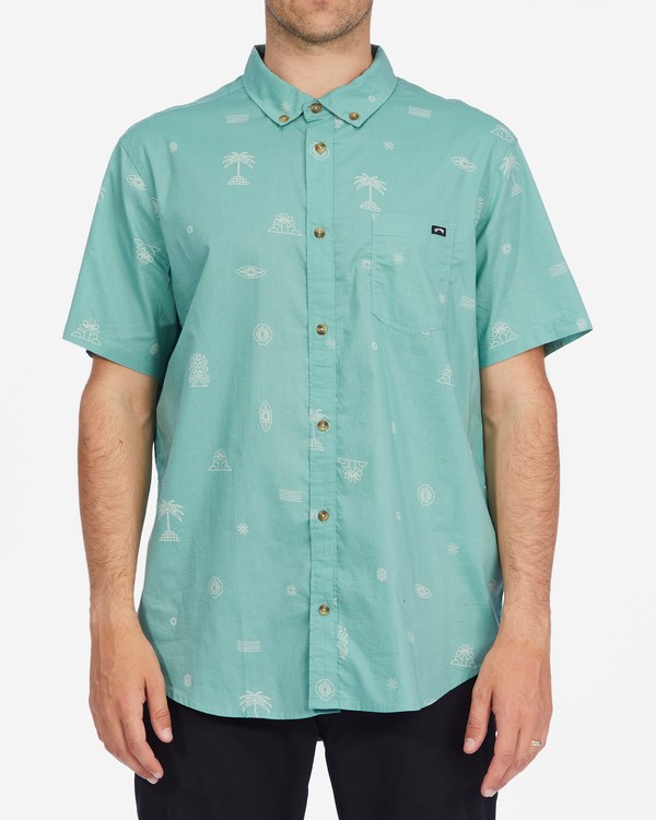 Billabong Sundays Mini Corta Sleeve Shirt Verde | VWDQHE960