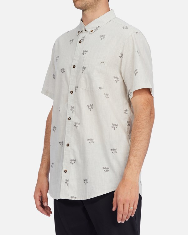 Billabong Sundays Mini Corta Sleeve Shirt Stone Heather | XSVDCR857