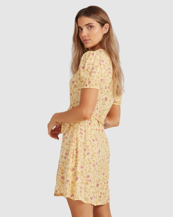 Billabong Sunlit Wrap Vestido Amarillo | LEBXSF684