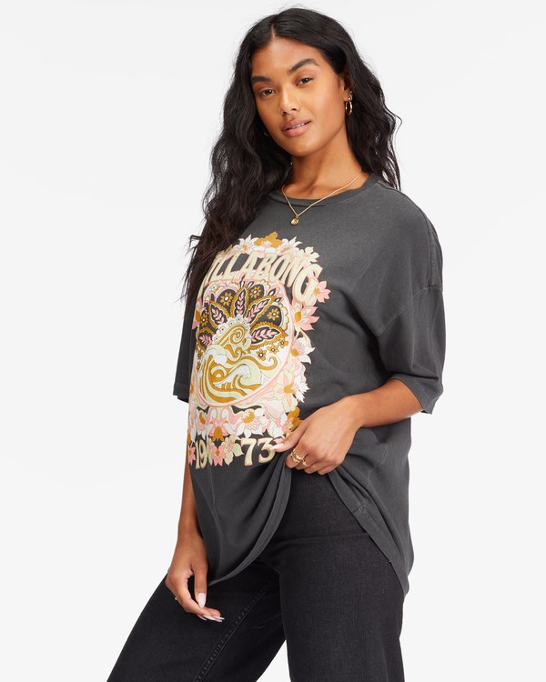 Billabong Super Natural Boyfriend T-Shirt Negras | UOTFPS138