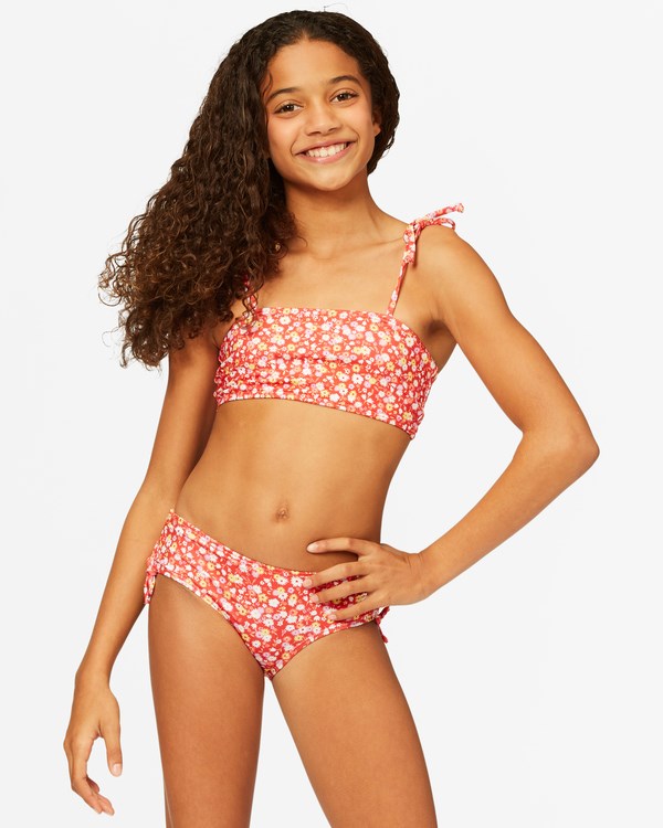 Billabong Sweet Blooms Tiras Bikini Tank Set Rojas | SCNLMH562