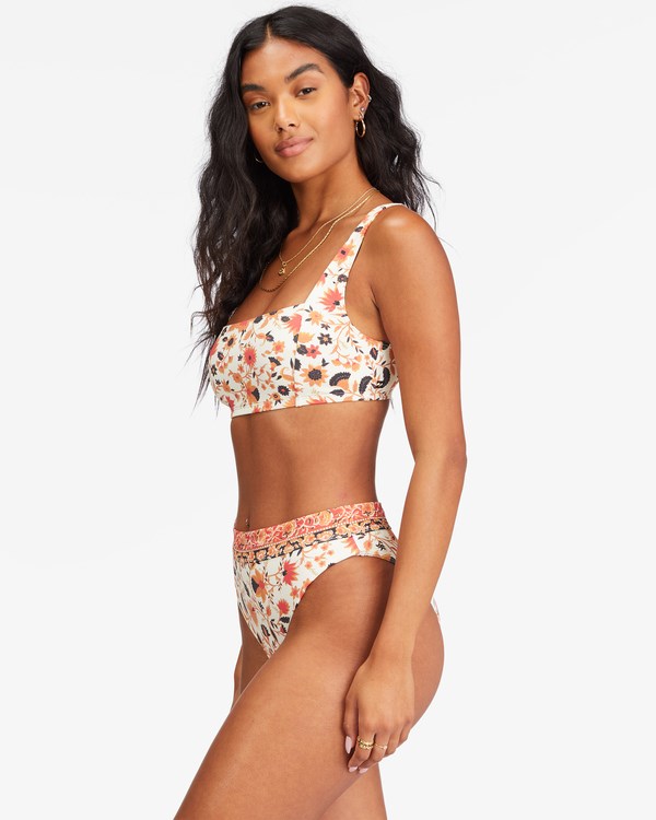 Billabong Swept Away Square Neck Tank Bikini Top Multi | YHZEQG694