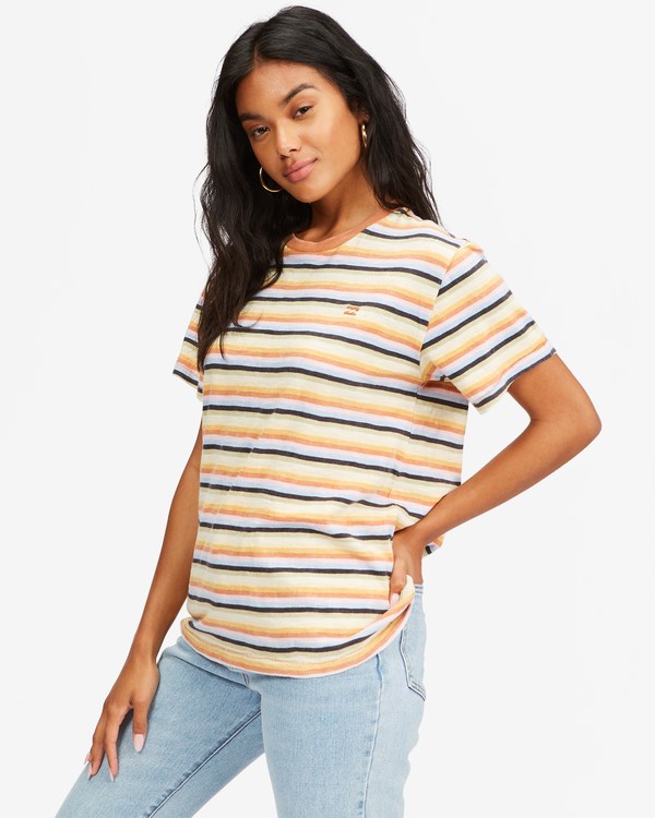 Billabong Take A Trip A Rayas T-Shirt Multico | NCFTLI974