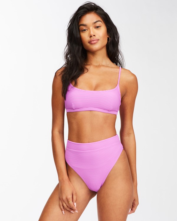 Billabong Tanlines Avery Mini Scoop-Neck Bikini Top Bright Orchid | YWUQGV018