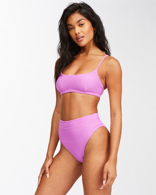 Billabong Tanlines Avery Mini Scoop-Neck Bikini Top Bright Orchid | YWUQGV018