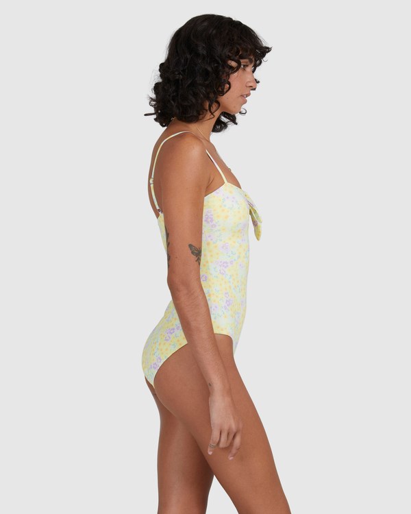 Billabong Tempest Cut-Out One Piece Swimsuit Limón | NDCXJE319