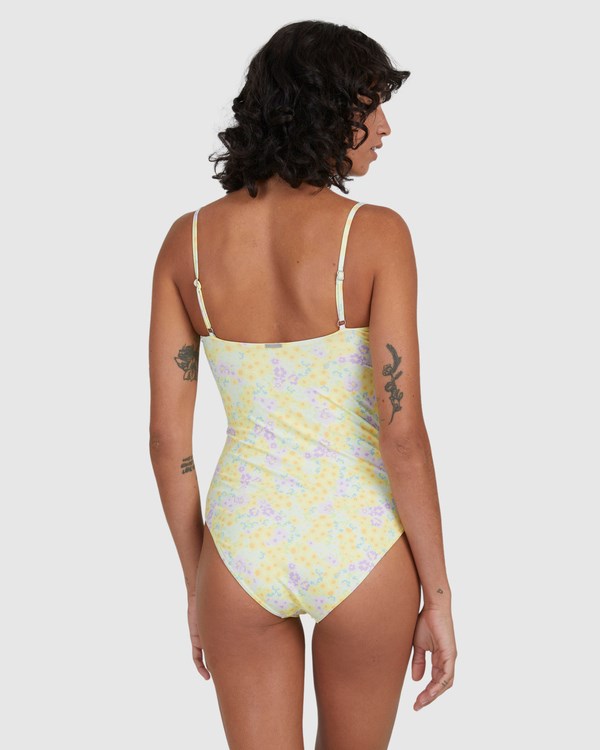 Billabong Tempest Cut-Out One Piece Swimsuit Limón | NDCXJE319