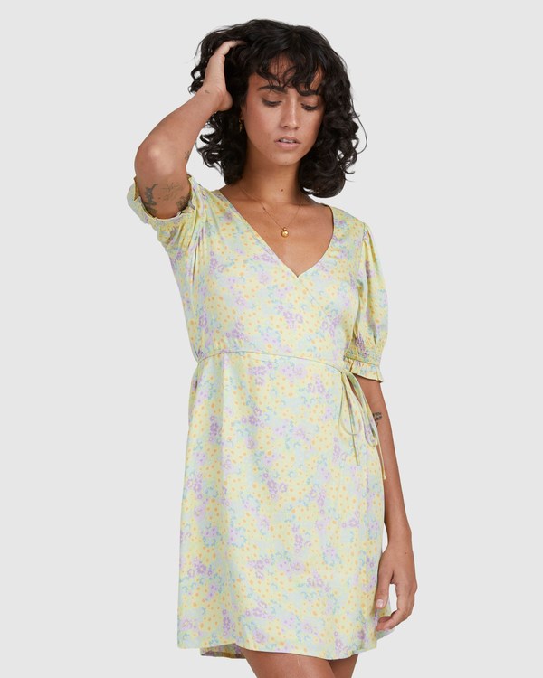 Billabong Tempest Wrap Vestido Limón | GKJAYS028