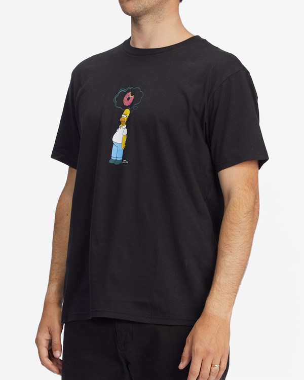 Billabong The Simpsons Donut Organic Corta Sleeve T-Shirt Negras | GKEARN385