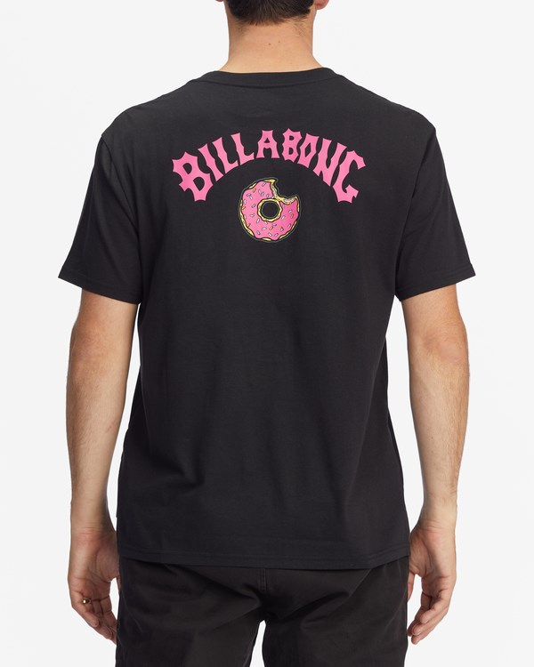 Billabong The Simpsons Donut Organic Corta Sleeve T-Shirt Negras | GKEARN385