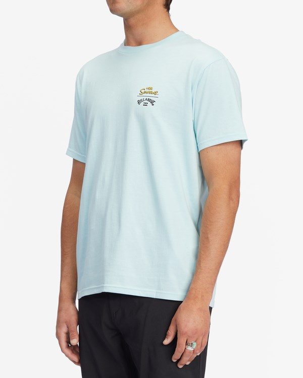 Billabong The Simpsons Family Couch Organic Corta Sleeve T-Shirt Azules | OSFCDK329