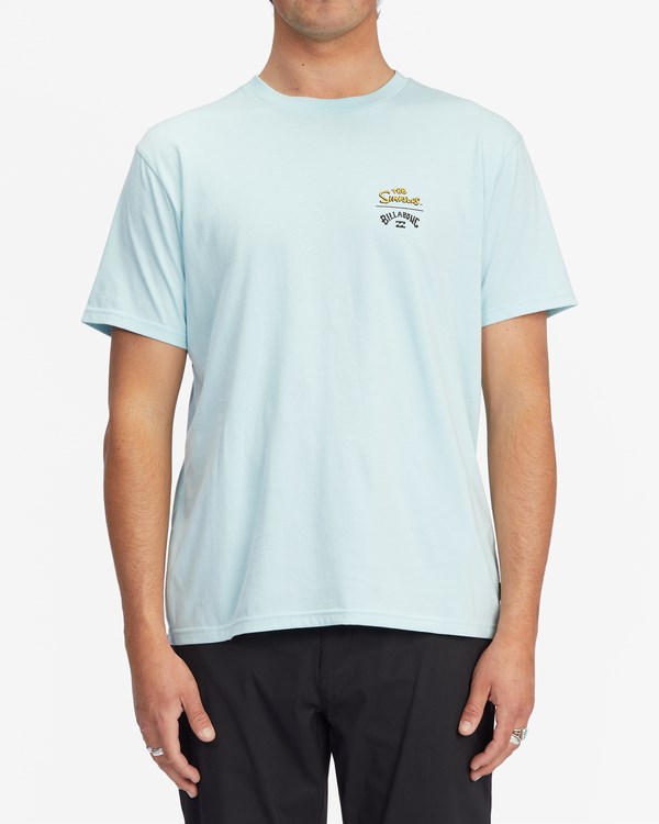 Billabong The Simpsons Family Couch Organic Corta Sleeve T-Shirt Azules | OSFCDK329