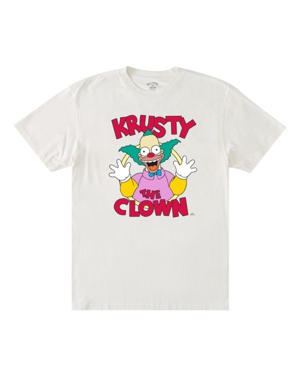 Billabong The Simpsons Krusty Wave Washed Organic Corta Sleeve T-Shirt Blancas | ZFSPAR978