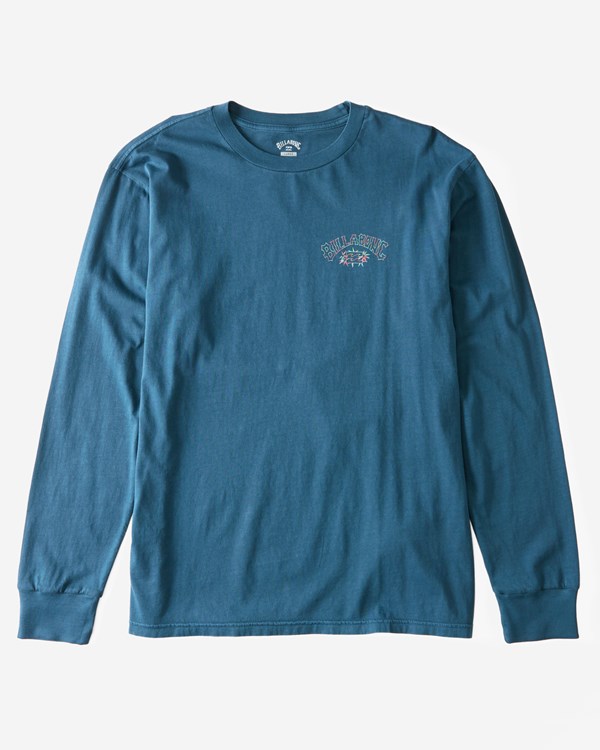 Billabong Theme Arch Long Sleeve T-Shirt Azul Marino | YDPTUR061