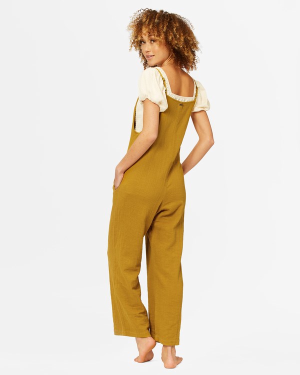 Billabong Throw And Go Relaxed Jumpsuit Verde Oliva | SUJPEC054