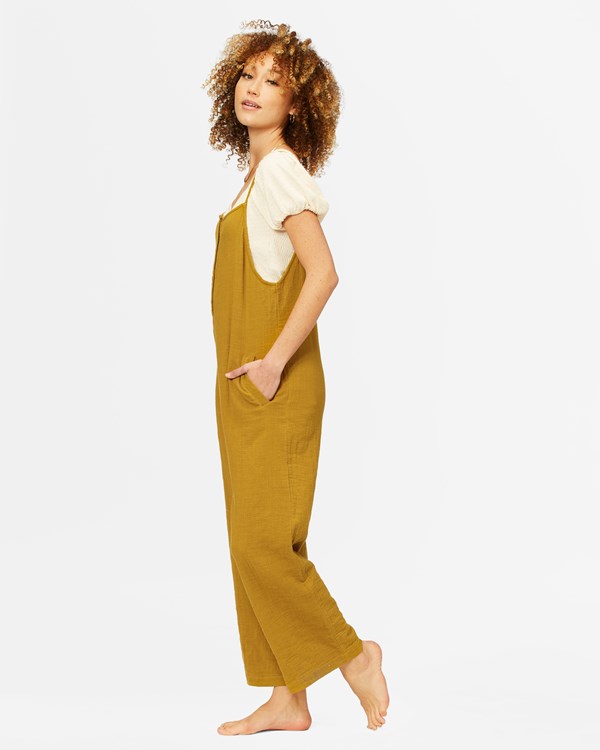 Billabong Throw And Go Relaxed Jumpsuit Verde Oliva | SUJPEC054