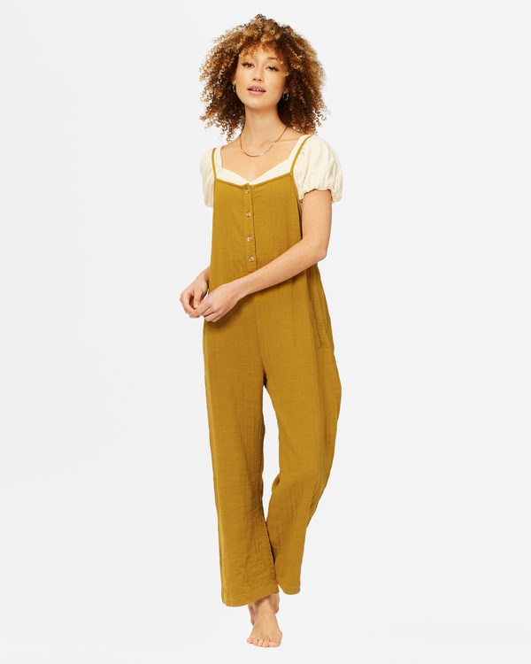 Billabong Throw And Go Relaxed Jumpsuit Verde Oliva | SUJPEC054