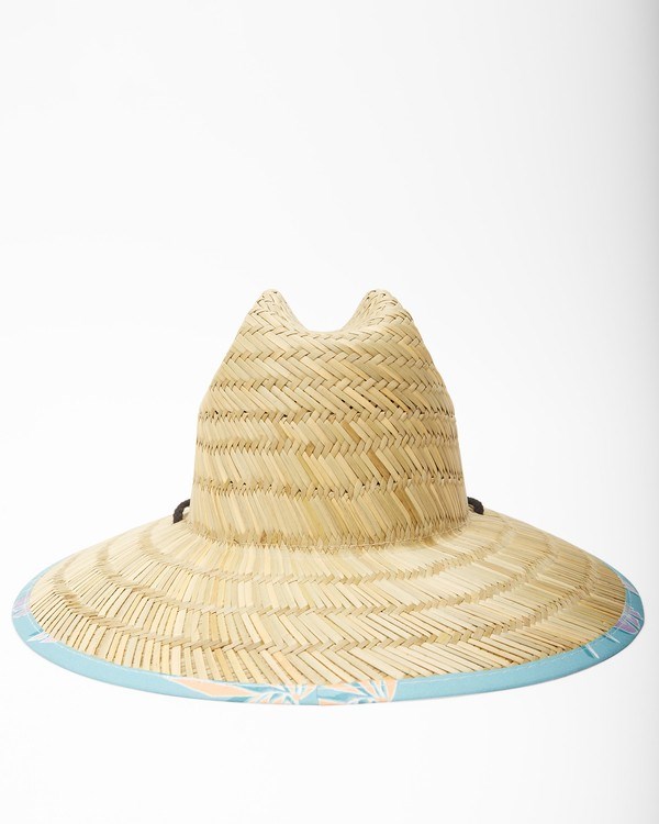 Billabong Tides Print Straw Lifeguard Hat Verde Menta | CVZIEF352