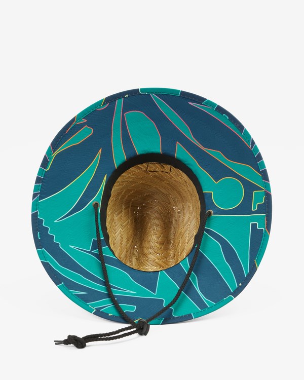 Billabong Tides Print Straw Lifeguard Hat Verde Menta | CZQNTA648