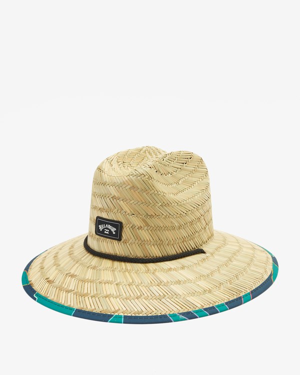 Billabong Tides Print Straw Lifeguard Hat Verde Menta | KGJTWO906