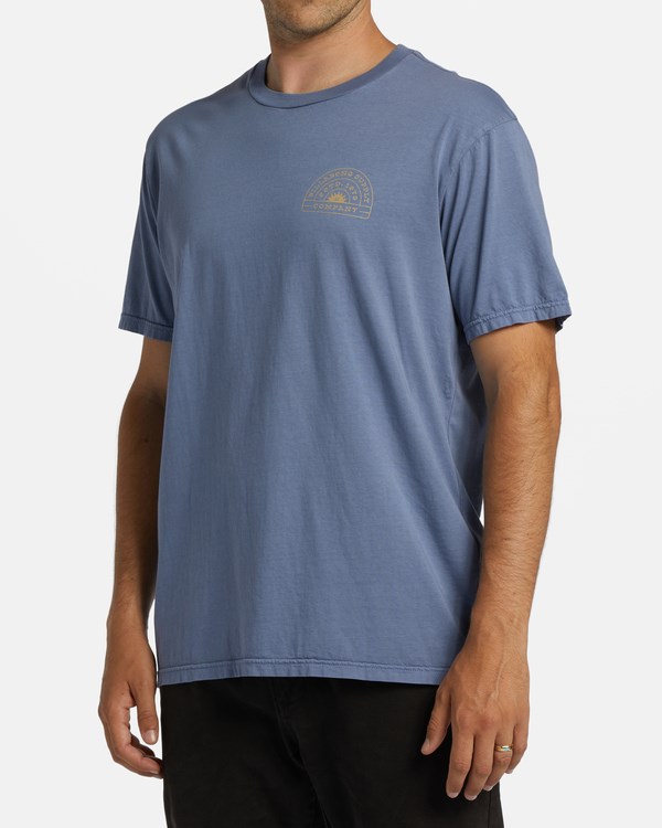 Billabong Trademark Wave Washed Corta Sleeve T-Shirt Azules | JLKQRC159