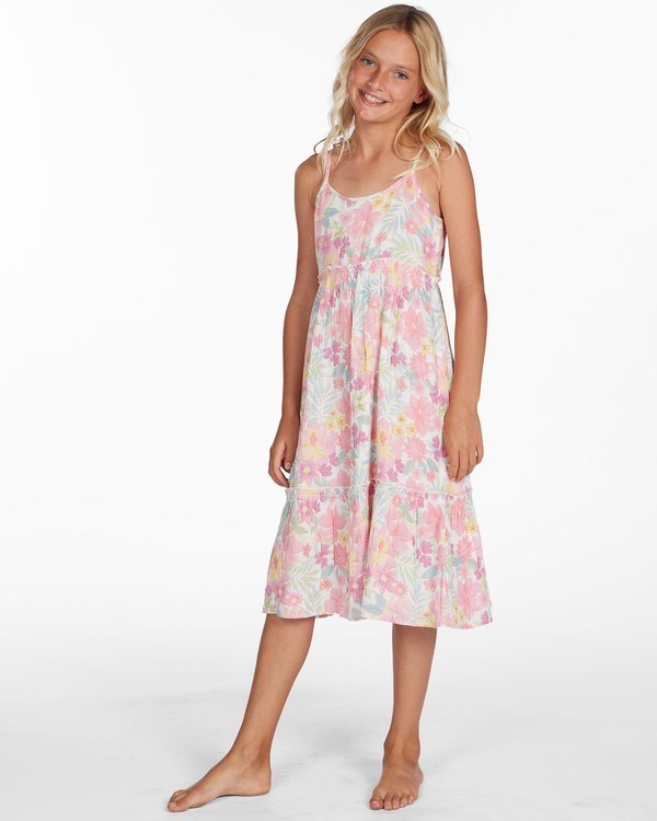 Billabong Tropical Getaway Midi Vestido Salt Crystal | TXQSHA362