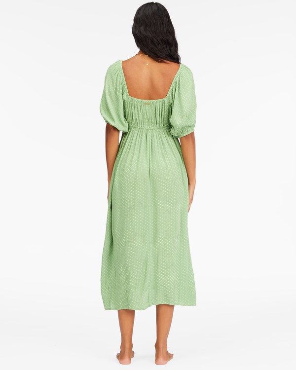 Billabong True Romance Midi Vestido Tea Tree | NYMVKA694