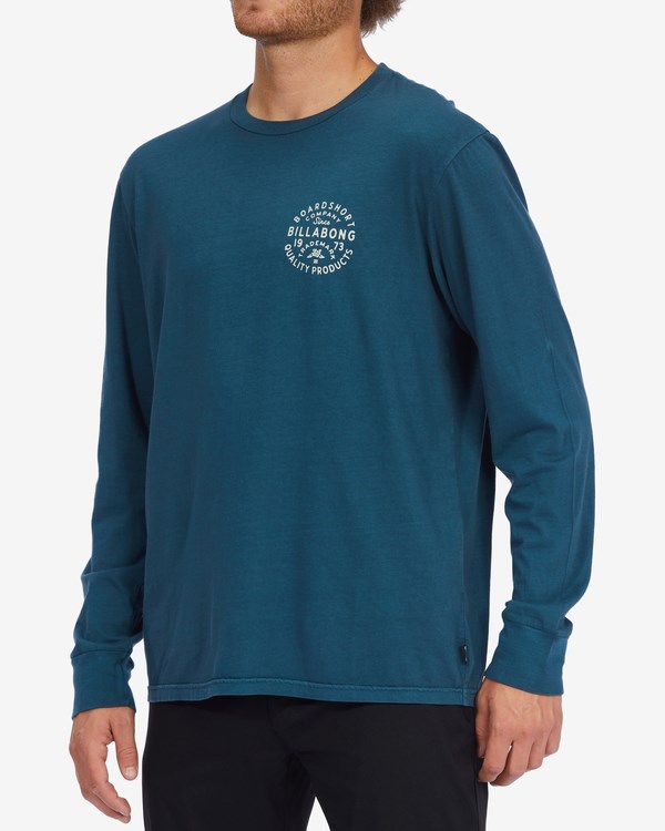 Billabong Union Wave Washed Long Sleeve T-Shirt Azul Marino | OEDISU729