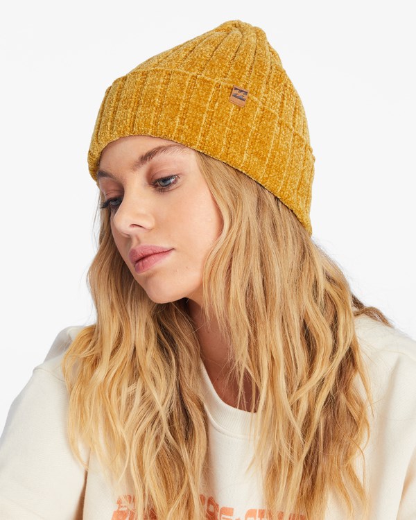 Billabong Warm Up Knit Beanie Golden Spice | CWYSQA780