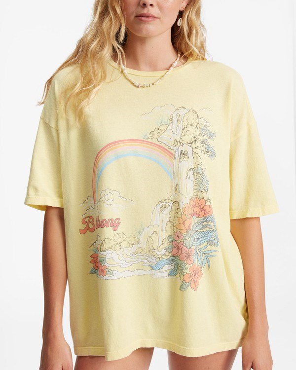 Billabong Waterfall Boyfriend T-Shirt Pina Colada | MQFAPS256