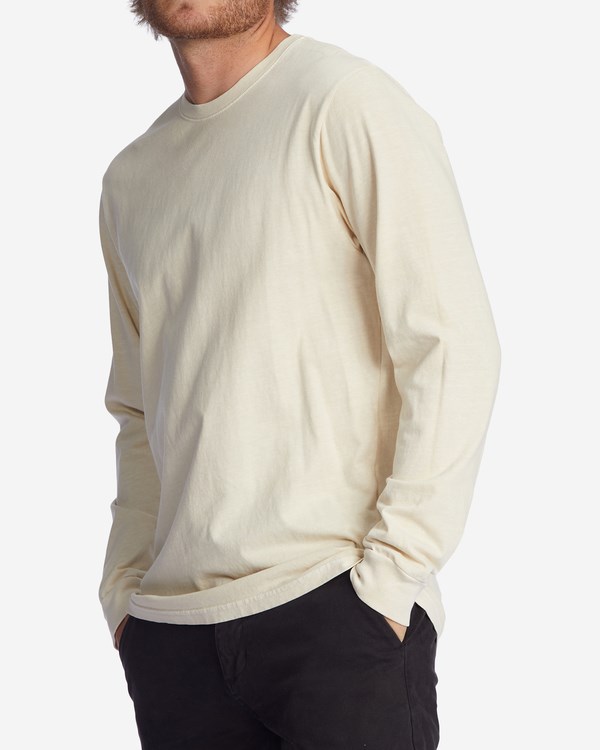 Billabong Wave Washed Long Sleeve T-Shirt Bone | IKXHGN817