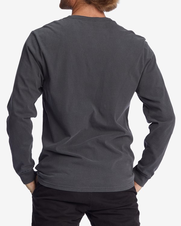 Billabong Wave Washed Long Sleeve T-Shirt Charcoal | OVCFGK706