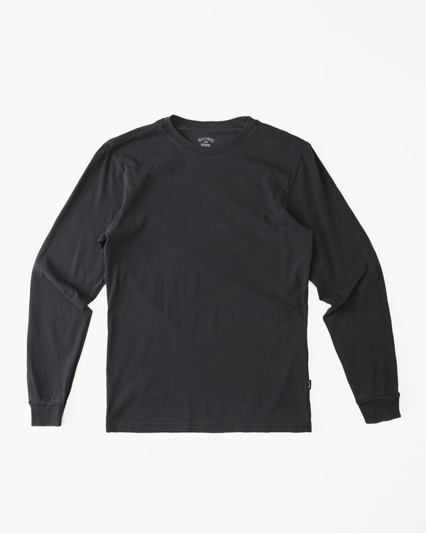 Billabong Wave Washed Long Sleeve T-Shirt Charcoal | OVCFGK706