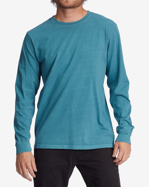 Billabong Wave Washed Long Sleeve T-Shirt Azules | TERLMF048