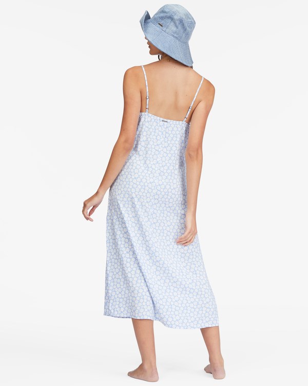 Billabong Weekend Waves Midi Slip Vestido Baby Blues | BZUWGM925