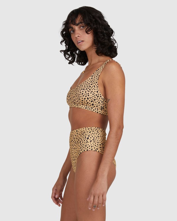 Billabong Well Spotted Leopard Print Hawaii Retro Bikini Bottoms Doradas | OHXZEK970