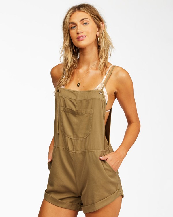 Billabong Wild Pursuit Romper Sage | CITAES793