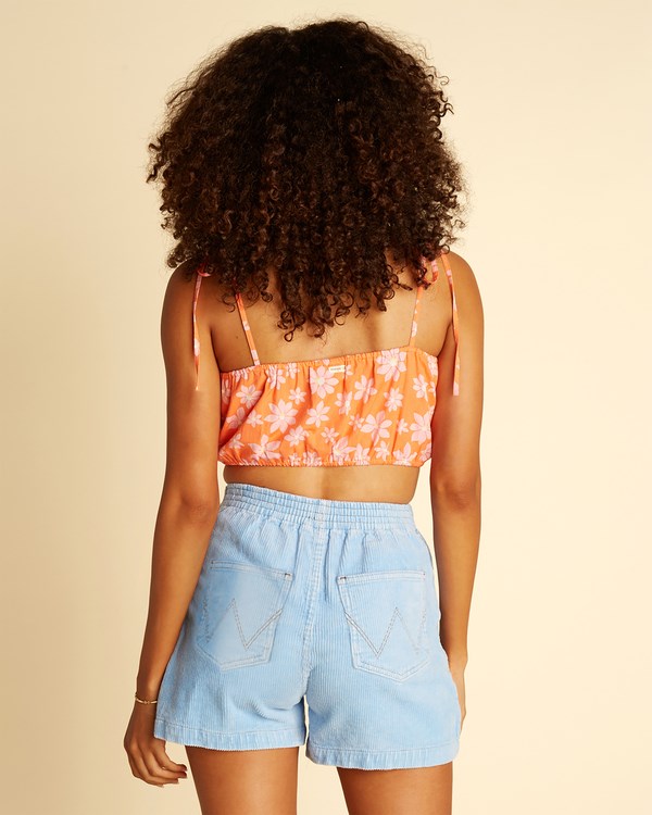 Billabong Wrangler According To High-Waisted Corduroy Shorts Azules | VNXCPO639