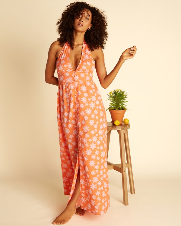 Billabong Wrangler Hung Up Maxi Vestido Fireside | ELGJPZ962