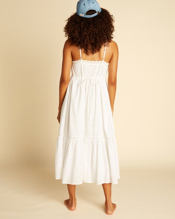 Billabong Wrangler Peachy Keen Midi Vestido Salt Crystal | JZAUBR624