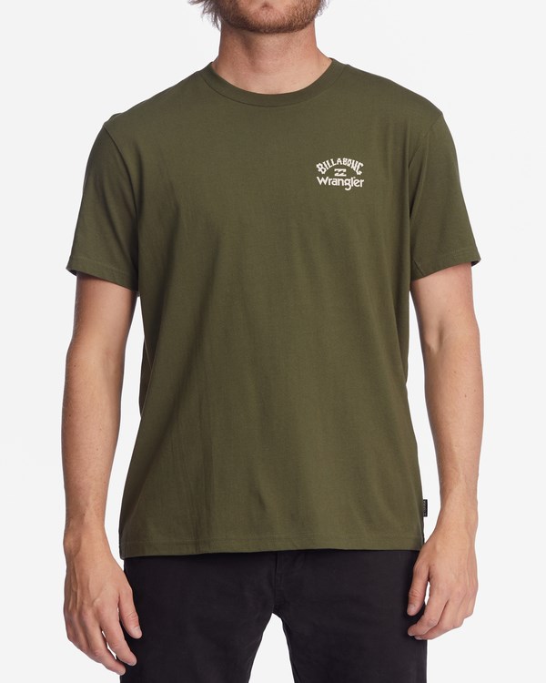 Billabong Wrangler Rancher Organic Corta Sleeve T-Shirt Military | JFRPAX679