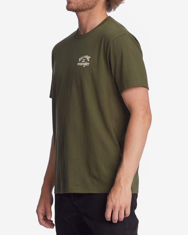 Billabong Wrangler Rancher Organic Corta Sleeve T-Shirt Military | JFRPAX679