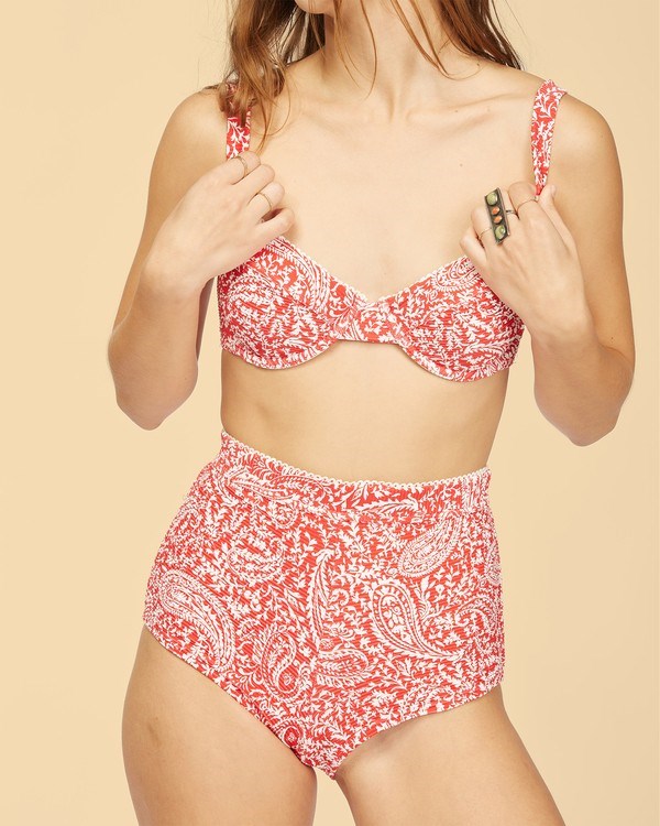 Billabong Wrangler Ruby Sands Underwire Bikini Top Rojas | ETQSNJ621